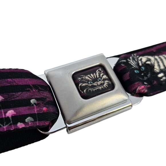 Buckle Down Disney Cheshire Cat, Alice in Wonderland Seatbelt Belt, Y2K, Adjust - Picture 3 of 5
